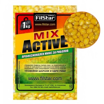 Варена царевица за риболов Filstar Mix Active - Ананас+Банан