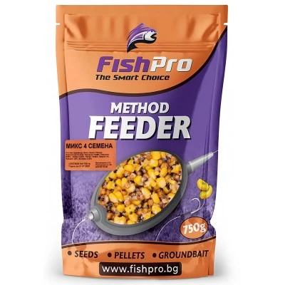 Захранващ микс за риболов FishPro 4 семена, 700г