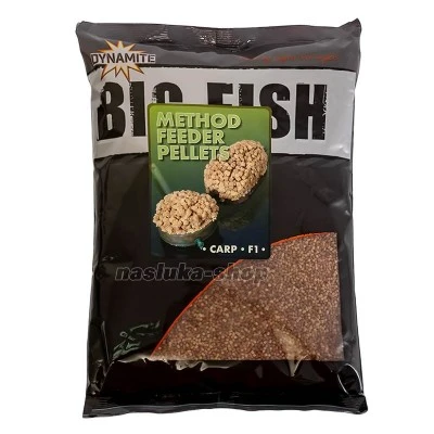 Пелети Dynamite Baits Big Fish Method Feeder Pellets, Carp F1, 1.8кг