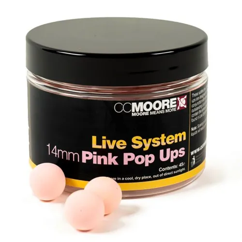 Плаващи топчета CC Moore Live System, 14 мм, Pink Pop Ups