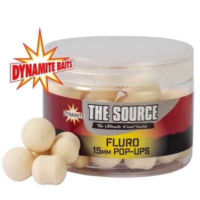 Плаващи топчета и дъмбели Dynamite Baits Fluro Pop-Ups, 15мм, The Source