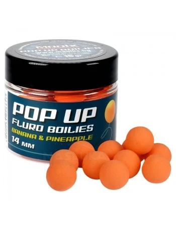 Плаващи топчета Madix Pop-Up Fluro Boilies, 14мм, Banana & Pineapple