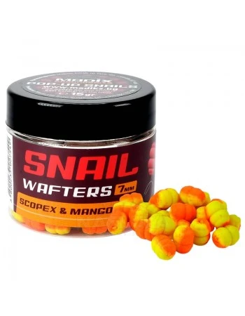 Вафтери за метод фидер Madix Snail Wafters 7мм, Scopex Mango
