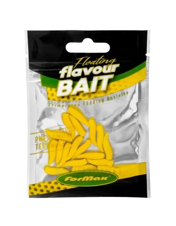 Изкуствена плаваща стръв - бял червей Formax Maggot, Yellow Vanilla, 20 бр.