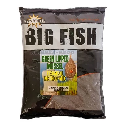 Захранка Dynamite Baits Groundbait Big Fish, Green Lipped Mussel Fishmeal Method-Mix, 1.8кг