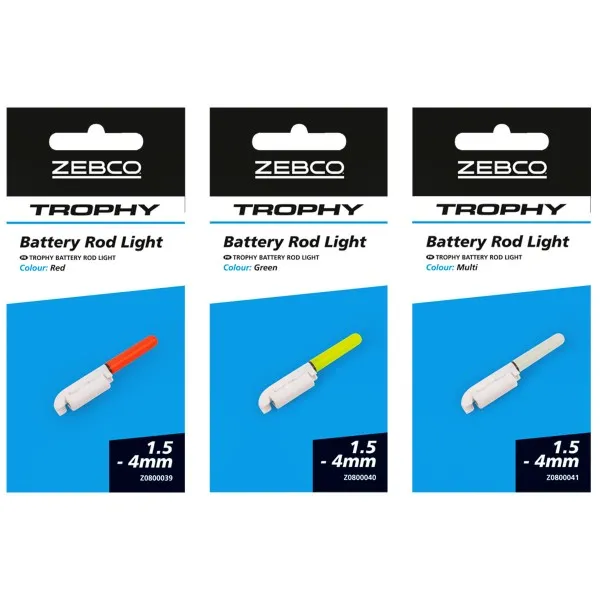 LED индикатор за връх Zebco Trophy Battery Rod Light 1.5-4 мм, Multi — снимка 5