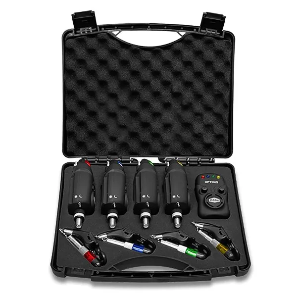 Комплект шаранджийски сигнализатори и обтегачи Delphin Optimo 9V 4+1 — снимка 5