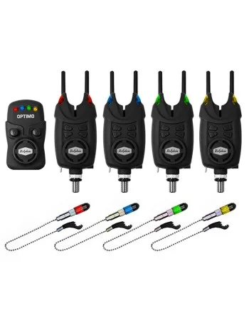 Комплект шаранджийски сигнализатори и обтегачи Delphin Optimo 9V 4+1