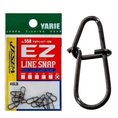 Карабинки за примамки и монтажи Yarie Jespa EZ Line Snap 558, Black