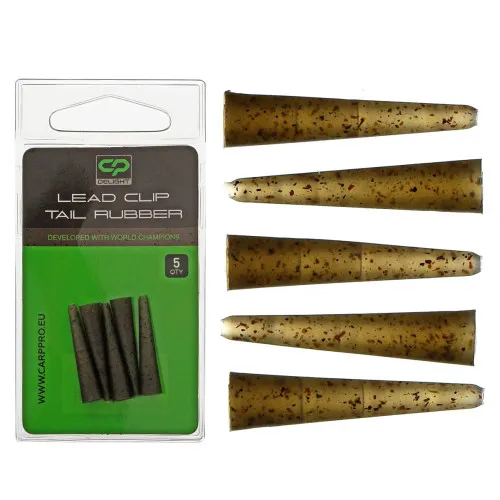 Конусовидни шлаухи за клипсове Carp Pro Delight Lead Clip Tail Rubber - Camo, 5 бр.