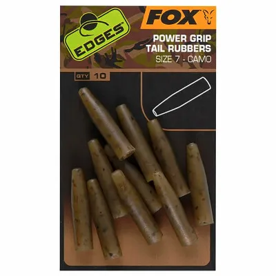 Шлаухи за клипсове Fox Edges Camo Power Grip Line Tail Rubbers, Size 7, 10 бр.