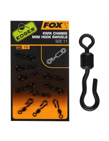 Вирбели - бързи връзки Fox Edges Kwik Change Hook Swivels, Size 10, 10 бр.