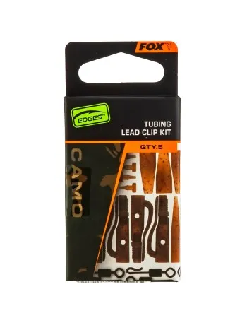 Аксесоари за шаранджийски монтажи Fox Tubing Lead Clip Kit, Camo, 5 бр.