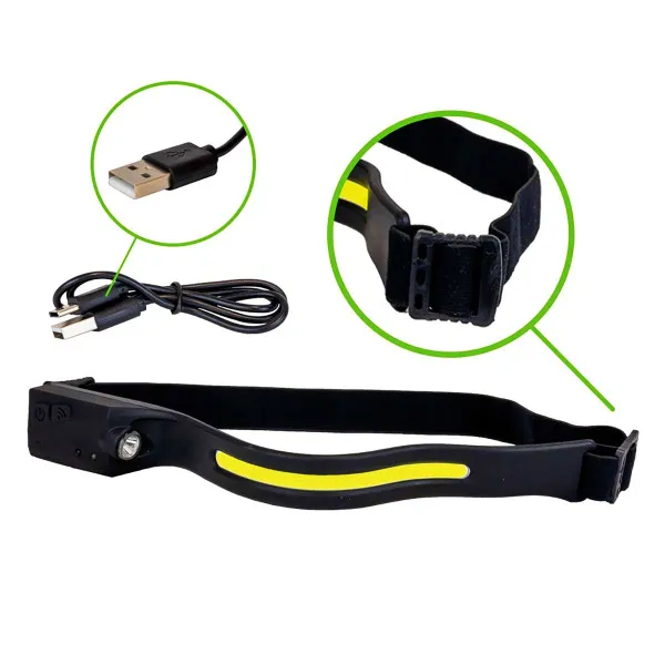 Водоустойчив USB LED челник със сензор за движение 001-1 — снимка 3