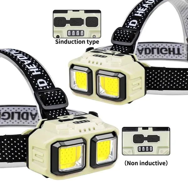 LED челник HX-816 със сензор и USB зареждане — снимка 1