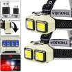 LED челник HX-816 със сензор и USB зареждане - за риболов и къмпинг