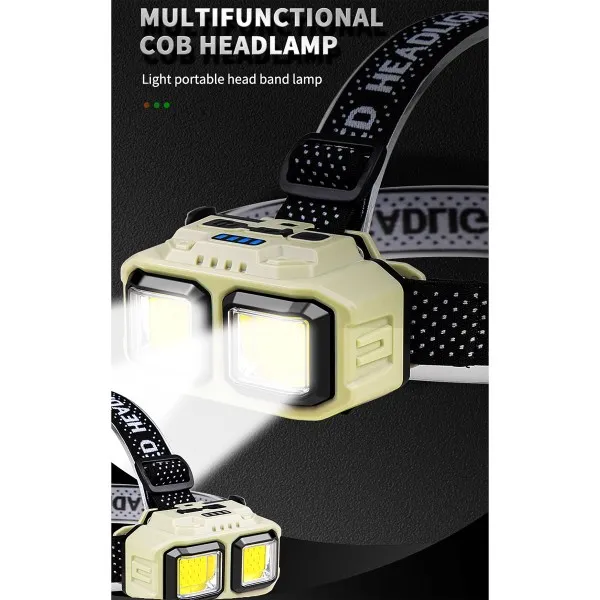 LED челник HX-816 със сензор и USB зареждане — снимка 8