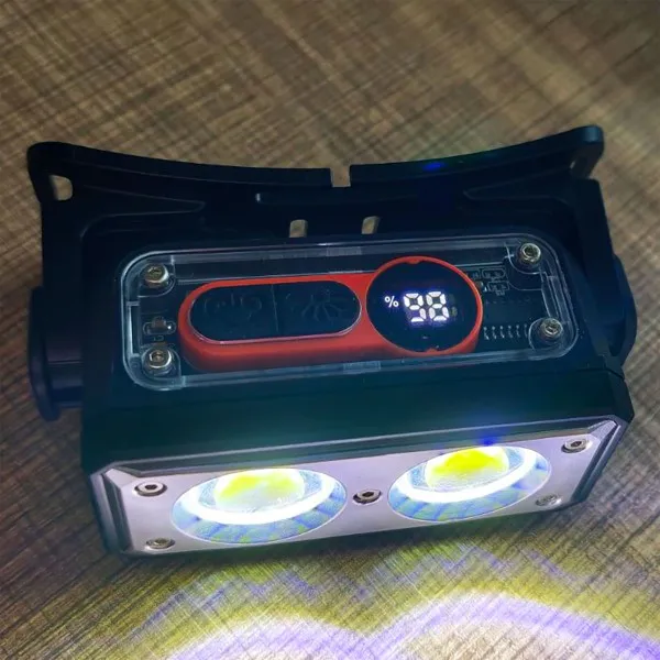LED челник T145 със сензор за движение и USB Type-C — снимка 7