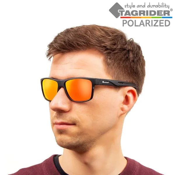 Поляризирани очила TAGRIDER N05 - Оранжеви огледални лещи, UV400 — снимка 10