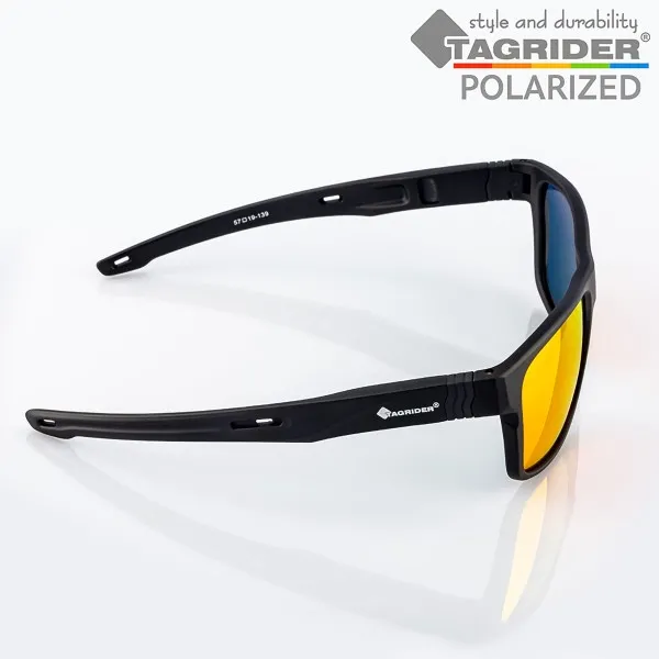 Поляризирани очила TAGRIDER N05 - Оранжеви огледални лещи, UV400 — снимка 3