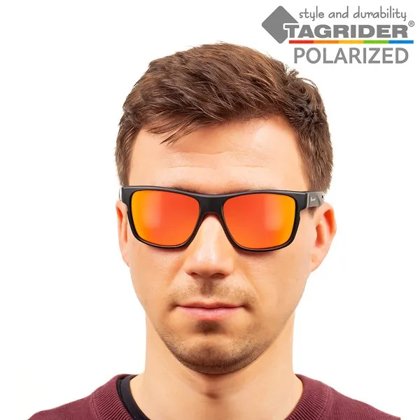 Поляризирани очила TAGRIDER N05 - Оранжеви огледални лещи, UV400 — снимка 9