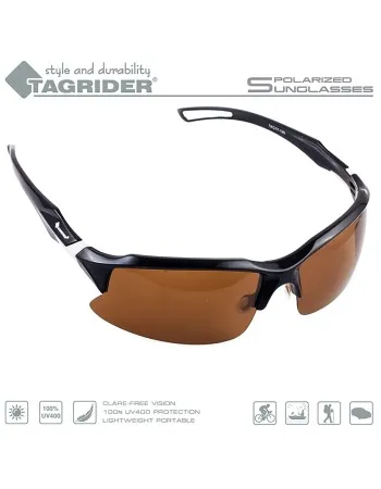 Спортни поляризирани очила TAGRIDER N12 - Кафяви лещи, UV400