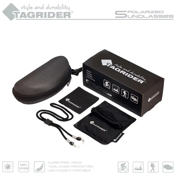 Спортни поляризирани очила TAGRIDER N12 - Кафяви лещи, UV400 — снимка 3