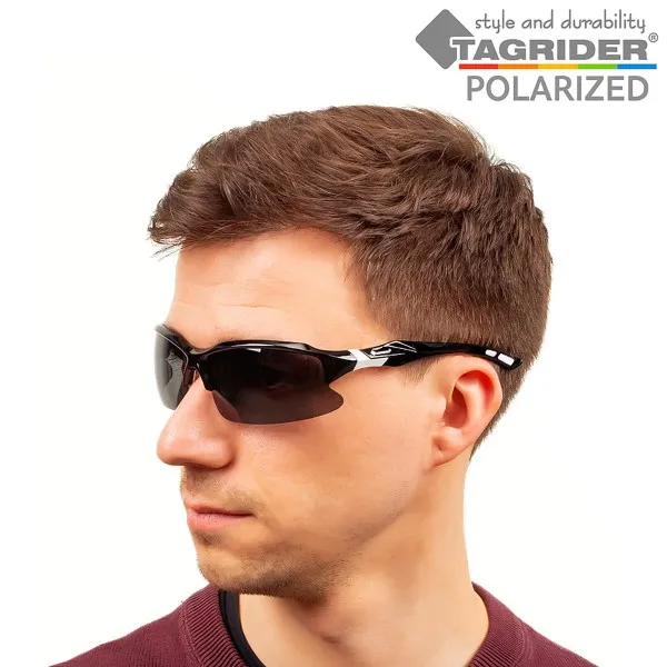 Спортни поляризирани очила TAGRIDER N12 - Сиви лещи, UV400 — снимка 10
