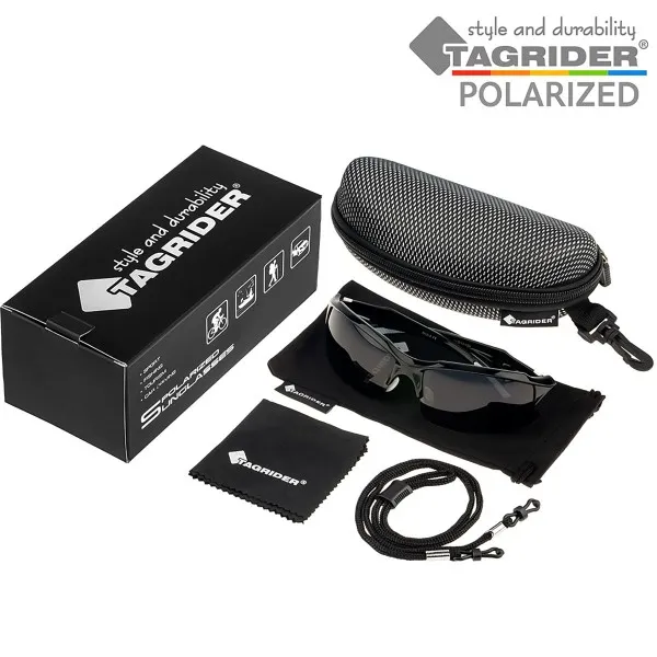 Спортни поляризирани очила TAGRIDER N12 - Сиви лещи, UV400 — снимка 7