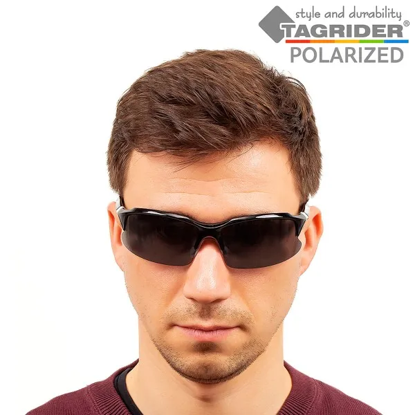 Спортни поляризирани очила TAGRIDER N12 - Сиви лещи, UV400 — снимка 9