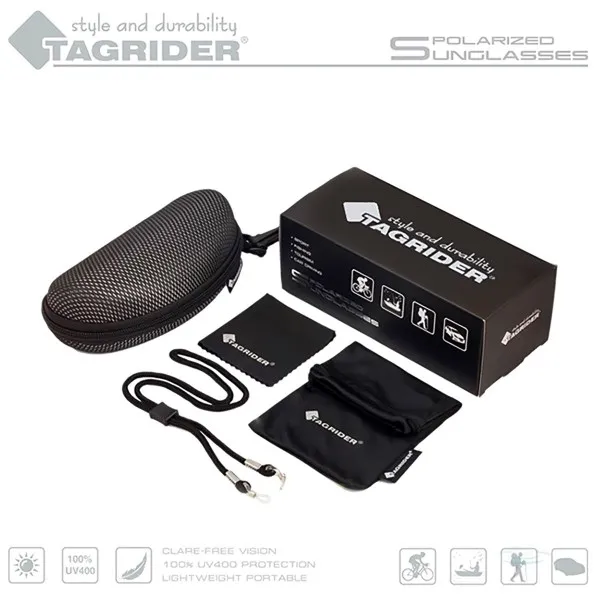 Поляризирани очила TAGRIDER N16 - Оранжеви огледални лещи, UV400 — снимка 3