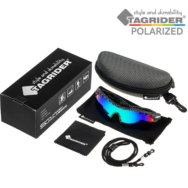 Поляризирани очила TAGRIDER N17 - Сини огледални лещи, UV400 — снимка 7