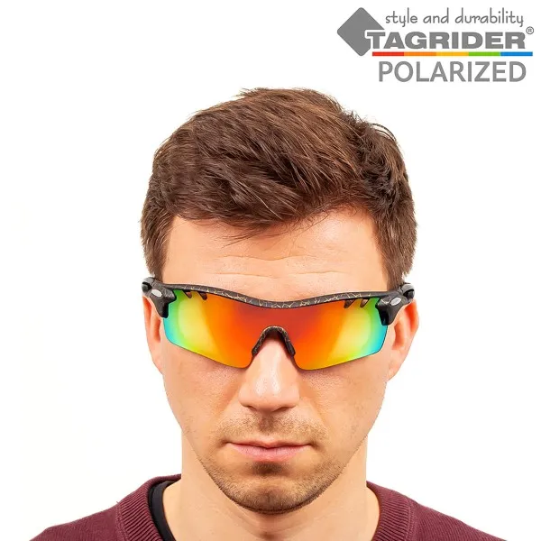 Поляризирани очила TAGRIDER N17 - Оранжеви огледални лещи, UV400 — снимка 9