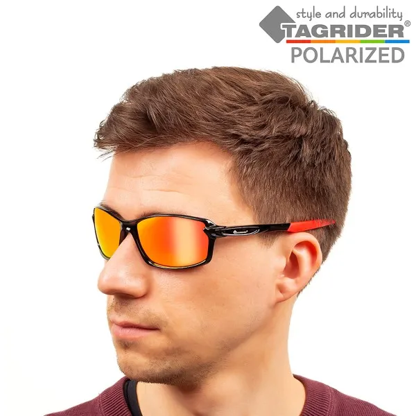 Поляризирани очила TAGRIDER N20 - Оранжеви огледални лещи, UV400 — снимка 10