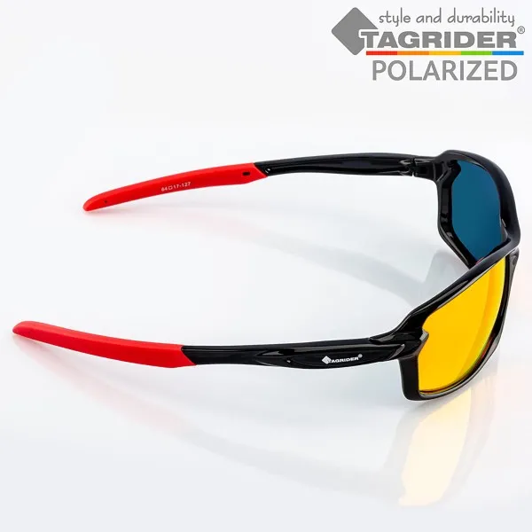 Поляризирани очила TAGRIDER N20 - Оранжеви огледални лещи, UV400 — снимка 3