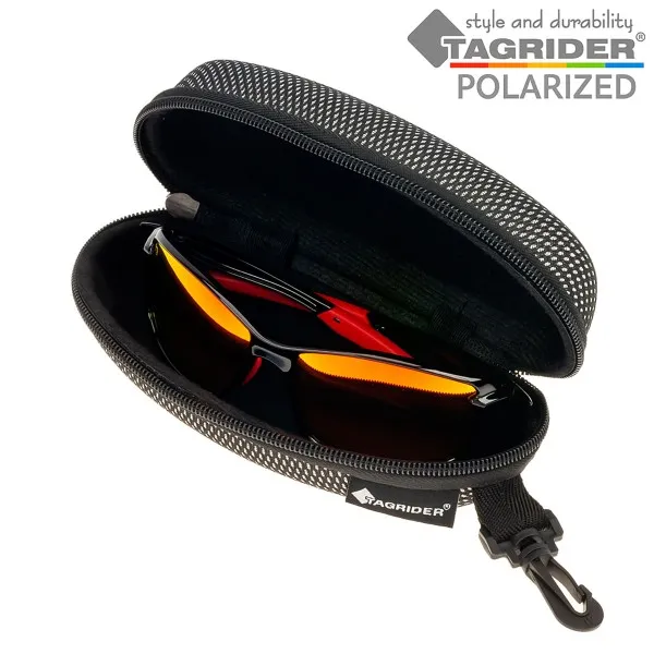 Поляризирани очила TAGRIDER N20 - Оранжеви огледални лещи, UV400 — снимка 8