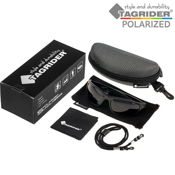 Поляризирани очила за риболов TAGRIDER N21 - Сиви лещи, UV400 — снимка 7