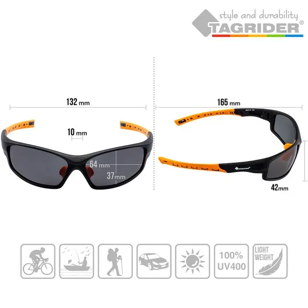 Поляризирани очила за риболов TAGRIDER N25 - Сиви лещи, UV400 — снимка 5