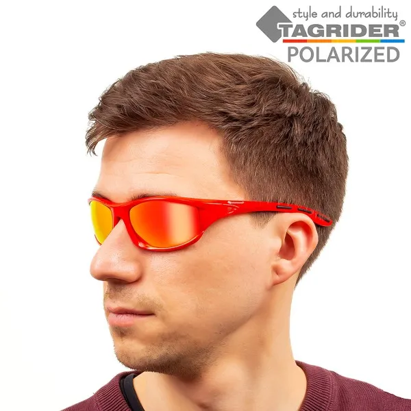 Поляризирани очила TAGRIDER N26 - Оранжеви огледални лещи, UV400 — снимка 10