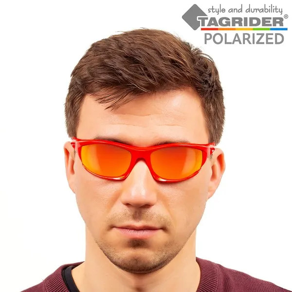 Поляризирани очила TAGRIDER N26 - Оранжеви огледални лещи, UV400 — снимка 9