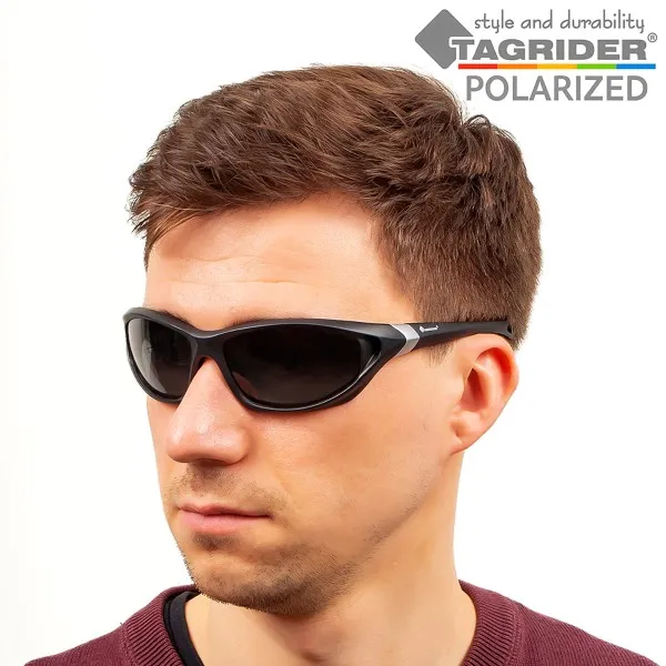Поляризирани очила за риболов TAGRIDER N27 - Сиви лещи, UV400 — снимка 10