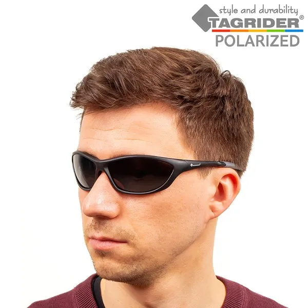 Поляризирани очила за риболов TAGRIDER N28 - Сиви лещи, UV400 — снимка 10