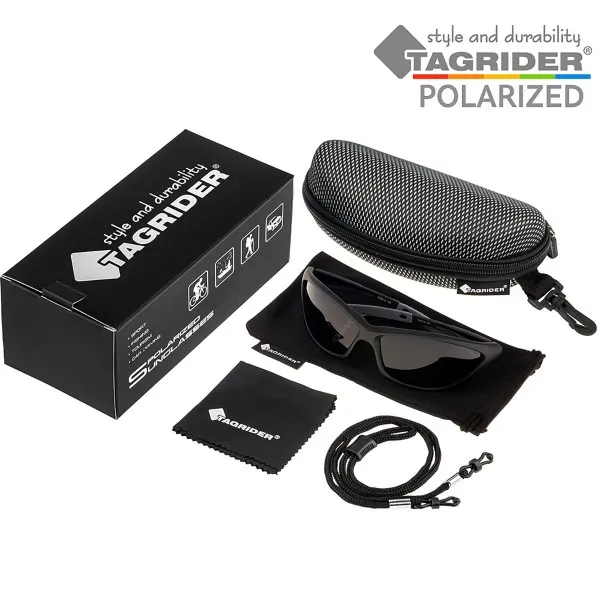 Поляризирани очила за риболов TAGRIDER N28 - Сиви лещи, UV400 — снимка 7
