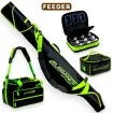 Комплект от калъф за въдици, сак и две чанти за метод фидер Formax Elegance Green-Black CMB
