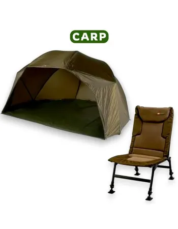 Шаранджийски къмпинг сет, стол и броли JRC Defender