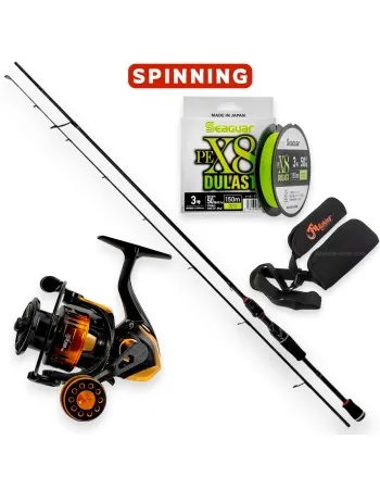 Комплект въдица, макара и влакно Light Rock Fishing CMB 2.13 м, 3-12 г, BG-2000XG