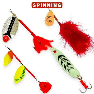 Комплект от 4 блесни за трофейни щуки Personal Best Pike Spinners & Spoons 2