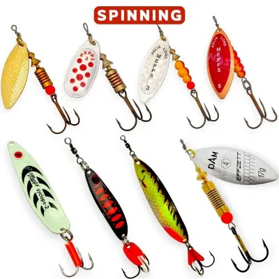 Комплект от 8 блесни за спининг риболов на Щука на река River Pike Set 3