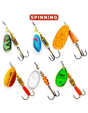 Сет въртящи блесни за щука Target Pike ClearWater Spinners, 6 бр.