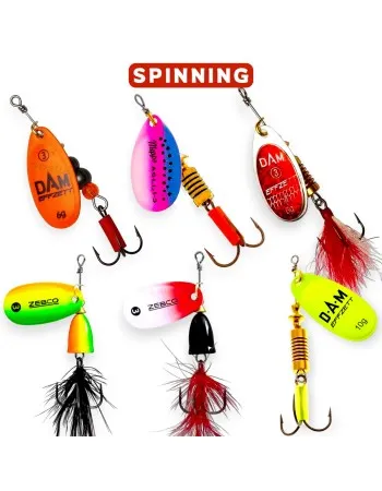 Сет въртящи блесни за щука Target Pike DarkWater Spinners, 6 бр.